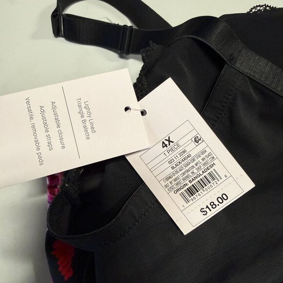 Auden Intimates Sleepwear Auden Satin Bralette Size 4X - Picture 4 of 6